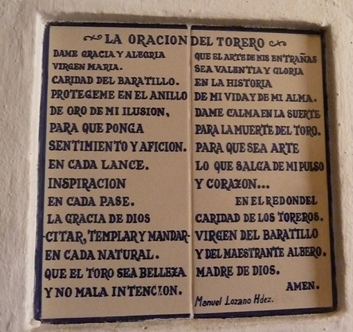 Oración del Torero