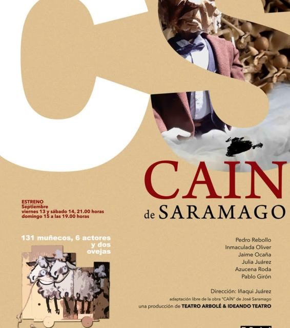 El Teatro Arbolé celebra el 40 aniversario de la compañía con el estreno de ‘CAÍN DE SARAMAGO’