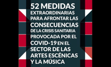 El Sector de las Artes Escénicas y Musicales propone 52 medidas para abordar la crisis. Comunicado en respuesta al lamentable discurso del Ministro de Cultura. Huelga digital días 10 y 11 de abril